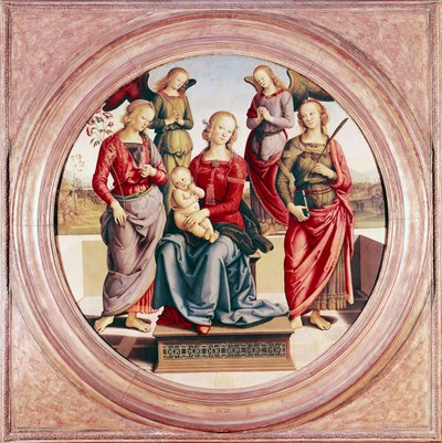 Madonna and Child with St. Rose and Catherine of Alexandria by Pietro Perugino